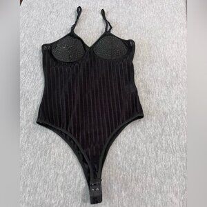 Studio eleven collection Elegant Black Bodysuit one size #165